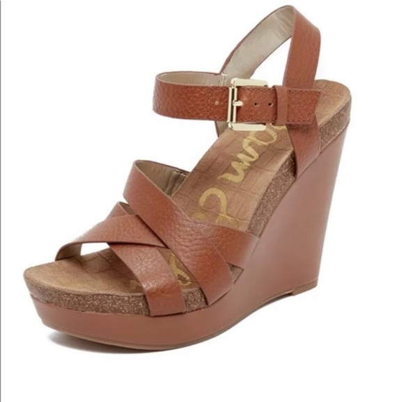 Sam Edelman Shoes - Sam edelman womens sandals Nelson wedge 8 brown